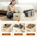 👟 Fabric Shoe Organizer Storage Box – Foldable Design, Large Capacity, Dustproof & Breathable, Space-Saving for Closet & Bedroom 🧺