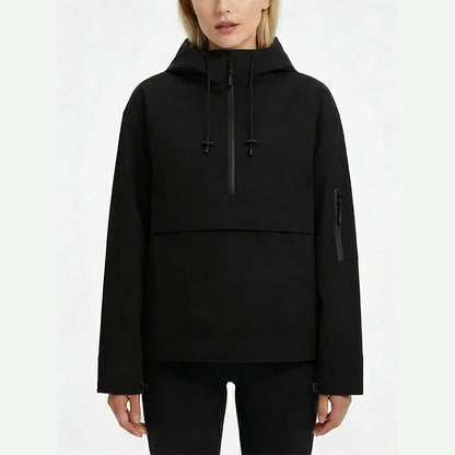 Leopard Print Hooded Pullover with Kangaroo Pocket