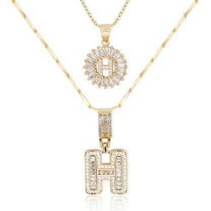 💖2 Pack - Initial Letter Pendant Necklaces