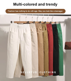 🔥Good Gift-Women's Elastic Waist Cotton Trousers