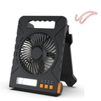 ✨ Solar-Powered Outdoor Fan – Rechargeable, Ultra-Quiet, with LED Light 💡