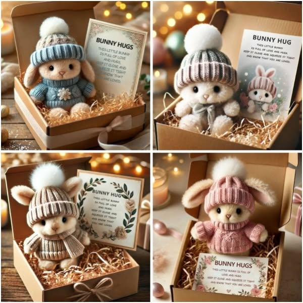 BUY 3 GET 1 FREE - Handmade🐇Mini Bunny Hug Cute Gift🎁