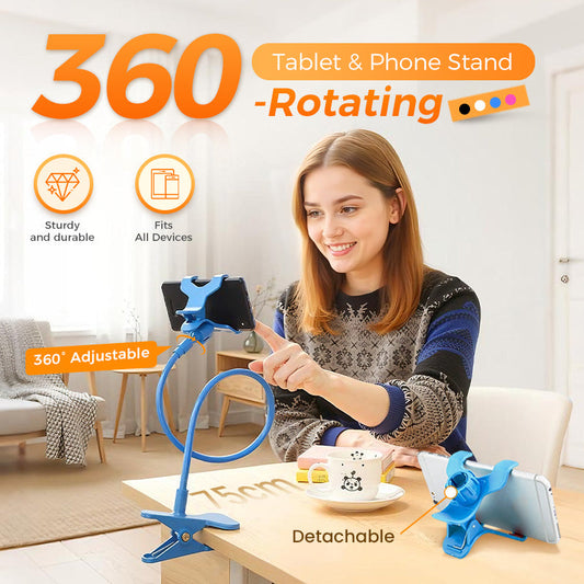 🔥360° Rotating Tablet & Phone Stand📱