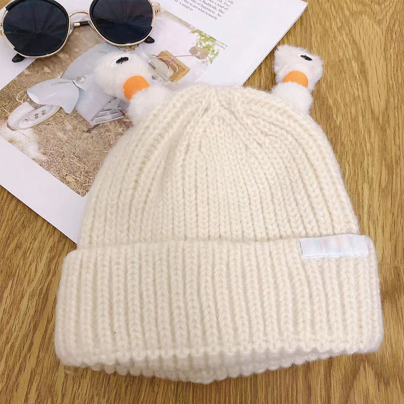 Winter Parent-Child Cute Glowing Little Monster Knitted Hat