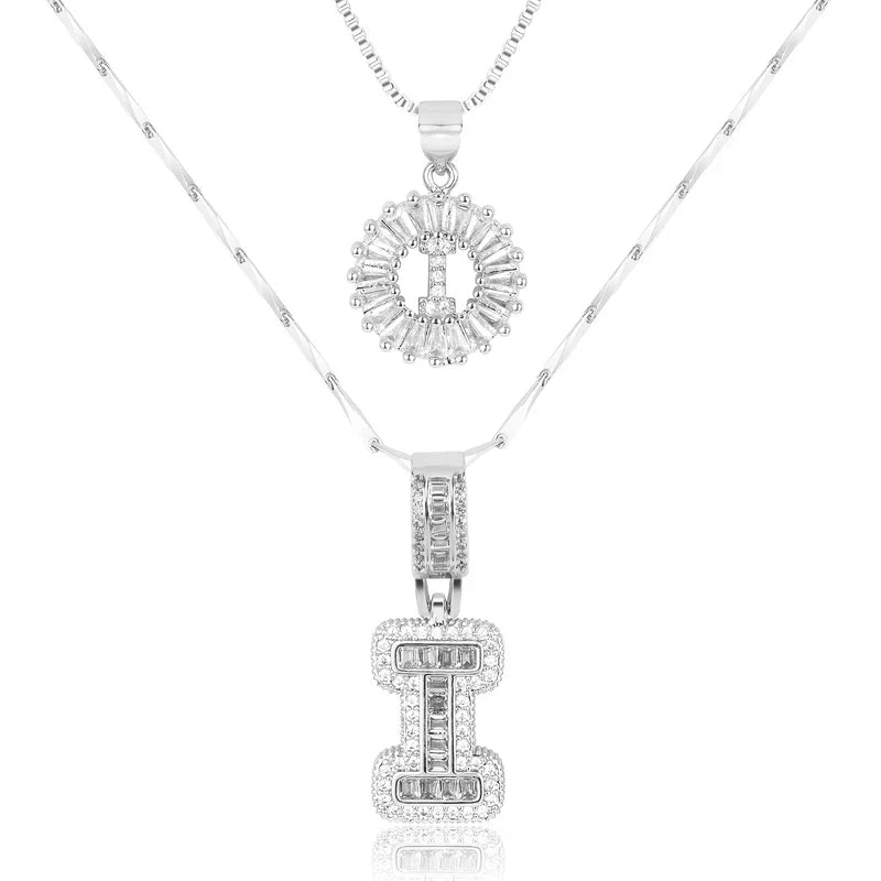 💖2 Pack - Initial Letter Pendant Necklaces