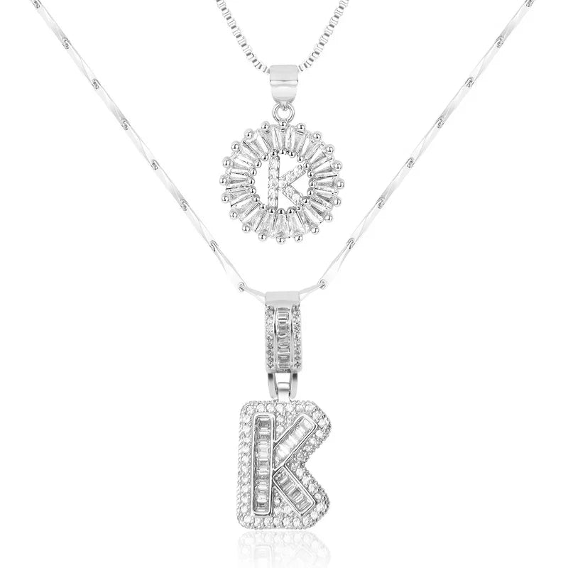 💖2 Pack - Initial Letter Pendant Necklaces