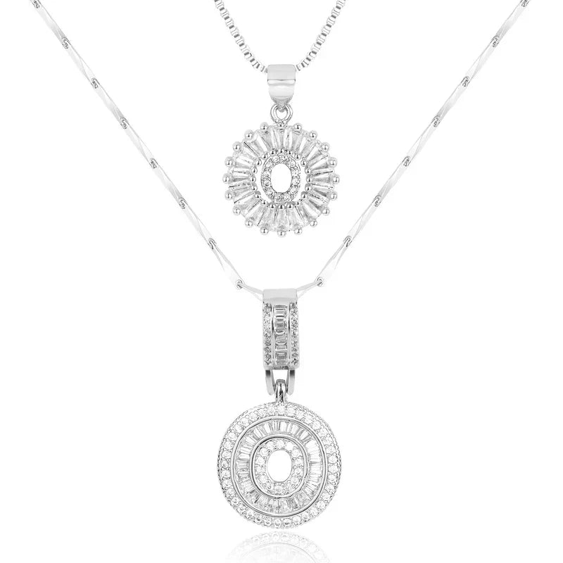 💖2 Pack - Initial Letter Pendant Necklaces