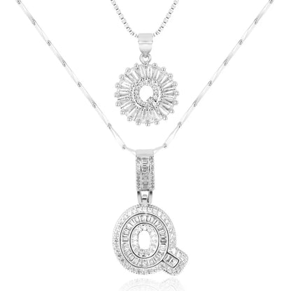 💖2 Pack - Initial Letter Pendant Necklaces