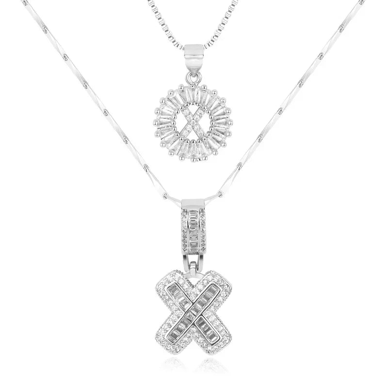 💖2 Pack - Initial Letter Pendant Necklaces