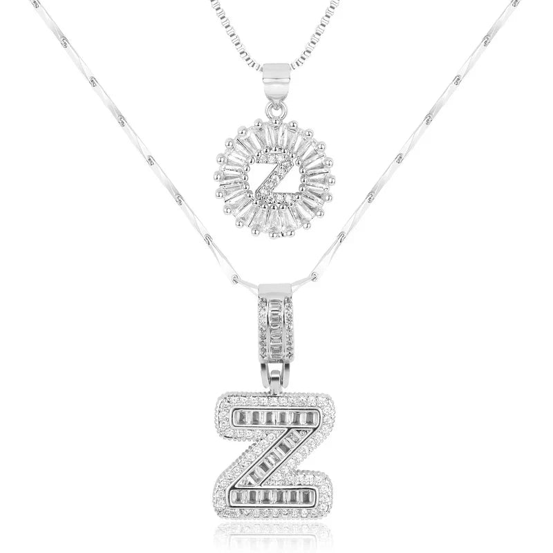 💖2 Pack - Initial Letter Pendant Necklaces