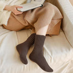 💖 Women's Solid Mid-calf Socks