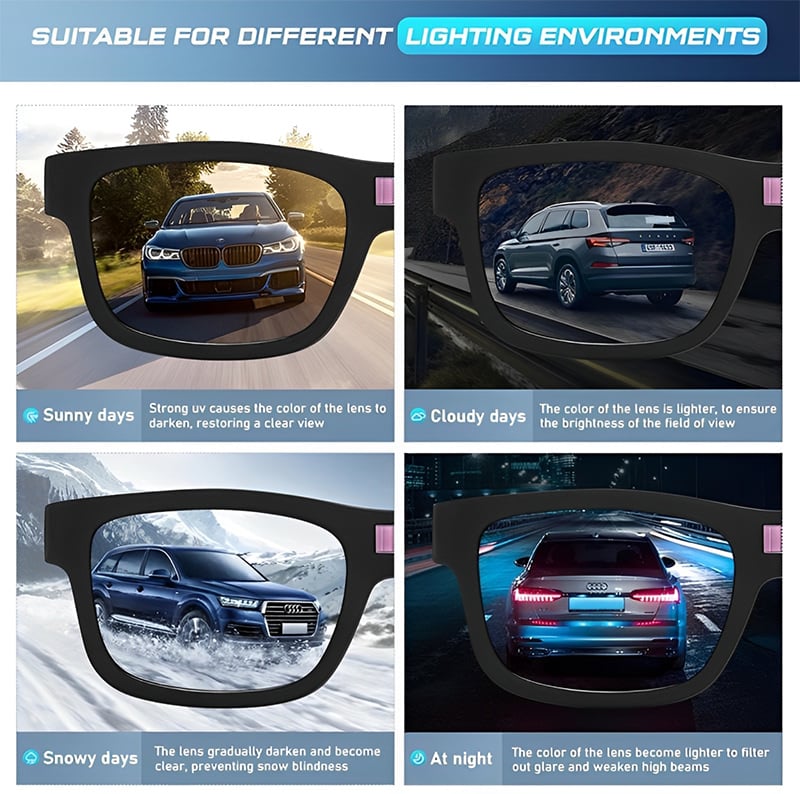 🕶️Smart Photochromic Polarized Sunglasses