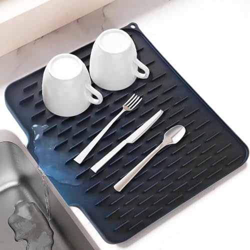 💥No-Spill Silicone Worktop Saver – Heat-Resistant & Non-Slip Mat for Drip-Free Drying💥