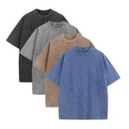 🔥Loose Vintage Solid Color Short Sleeve Top