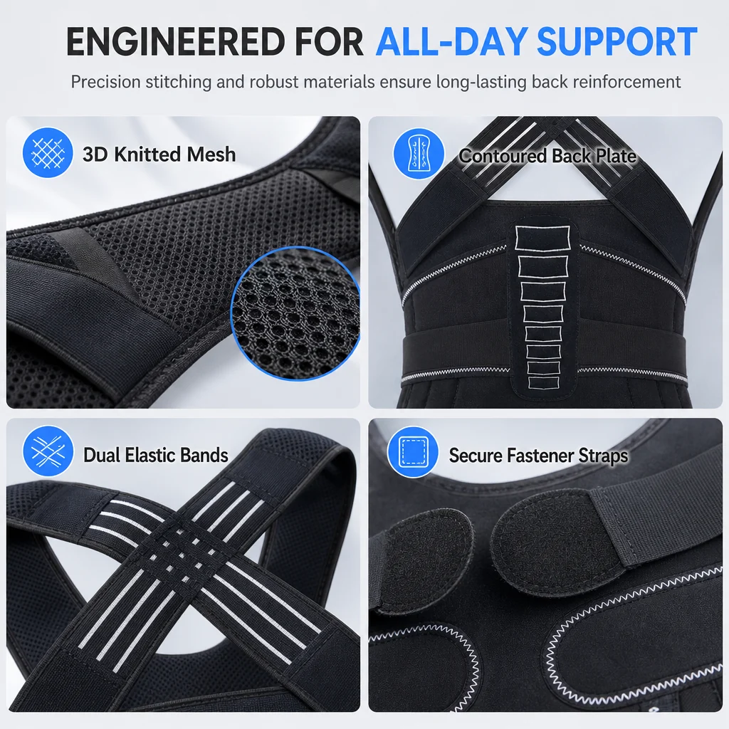 Strong Support Universal Adjustable Back Posture Corrector