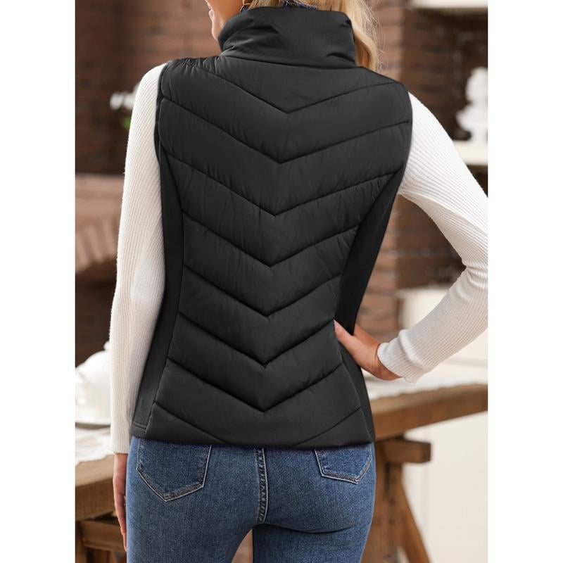 ✨️Womens Sleeveless Zip Up Puffer Vest💗 Cozy Without Bulk