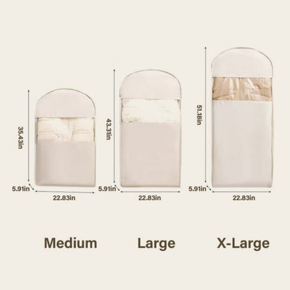 Space Saving Hanging Garment Bag with Self Compression Zipper
