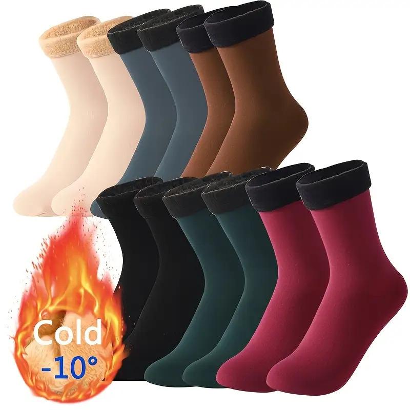 ❄️🎁5/10PCS Unisex Thickened Fleece Lined Cold-Proof Winter Socks