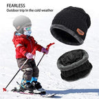 Warm Beanie Cap With Scarf
