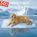 ❄️Breathable Pet Cooling Mat – No Water or Electricity Needed, Machine Washable, Lightweight & Portable, Safe Fabric Cooling for Dogs & Cats in Crate, Car & Home