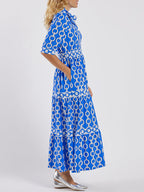 🌸💐Women’s Geometric Print V-Neck Maxi Dress