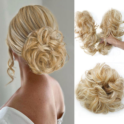 ✨ Clip-In Messy Side Comb Hair Bun – Instant Voluminous Updo, Heat Resistant 🎀