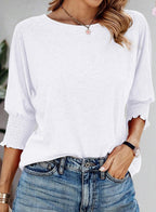 🔥Hot Sale🏆Women's Fashion 3/4 Sleeve Crewneck Basic Business T-Shirts