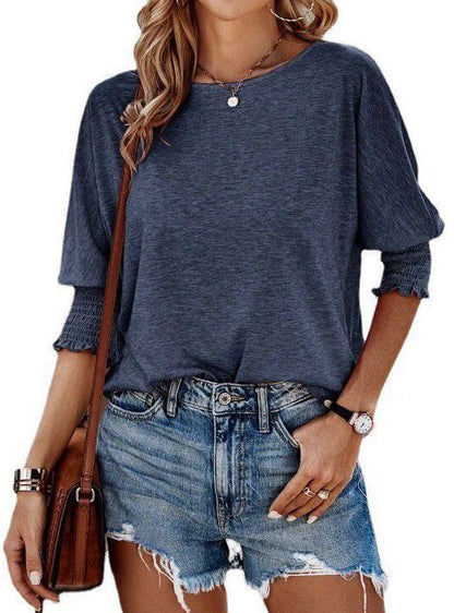 🔥Hot Sale🏆Women's Fashion 3/4 Sleeve Crewneck Basic Business T-Shirts