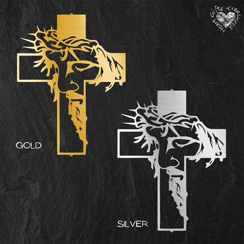 ON SALE🔥Jesus Cross Metal Sign Christ Wall Decor