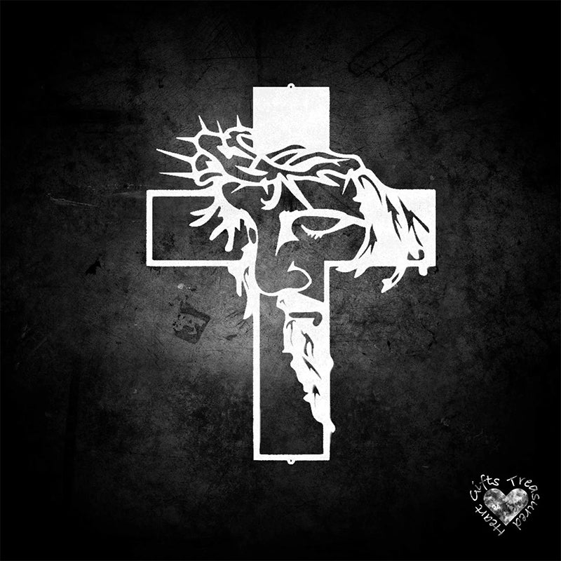 ON SALE🔥Jesus Cross Metal Sign Christ Wall Decor