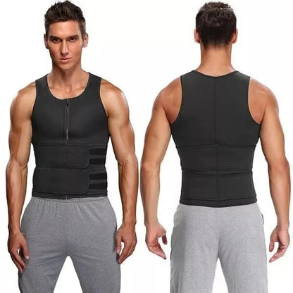 🔥Men's Shapewear Sauna Vest Waist Trainer Double Belt🔥