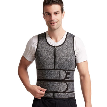 🔥Men's Shapewear Sauna Vest Waist Trainer Double Belt🔥