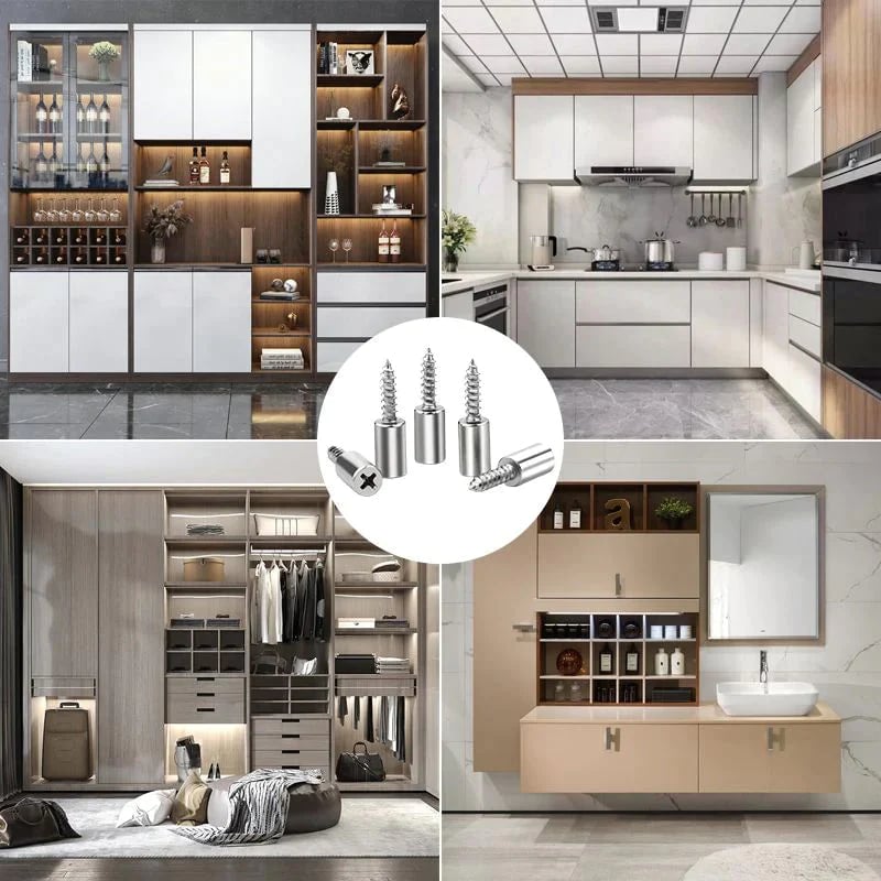 🔩 Self-tapping Screws Cabinet Laminate Support - 200 PCS with 5 Sizes for Easy Furniture Assembly 🛠️📦