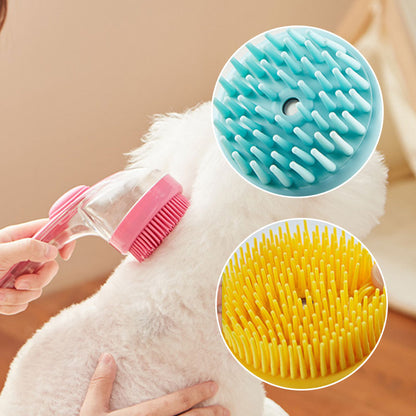 🔥🐶Pet Bath Brush with Long Handle & Shampoo Dispenser🌿