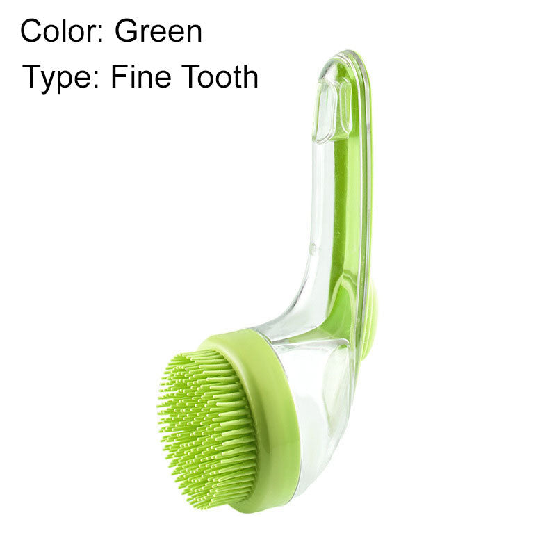🔥🐶Pet Bath Brush with Long Handle & Shampoo Dispenser🌿
