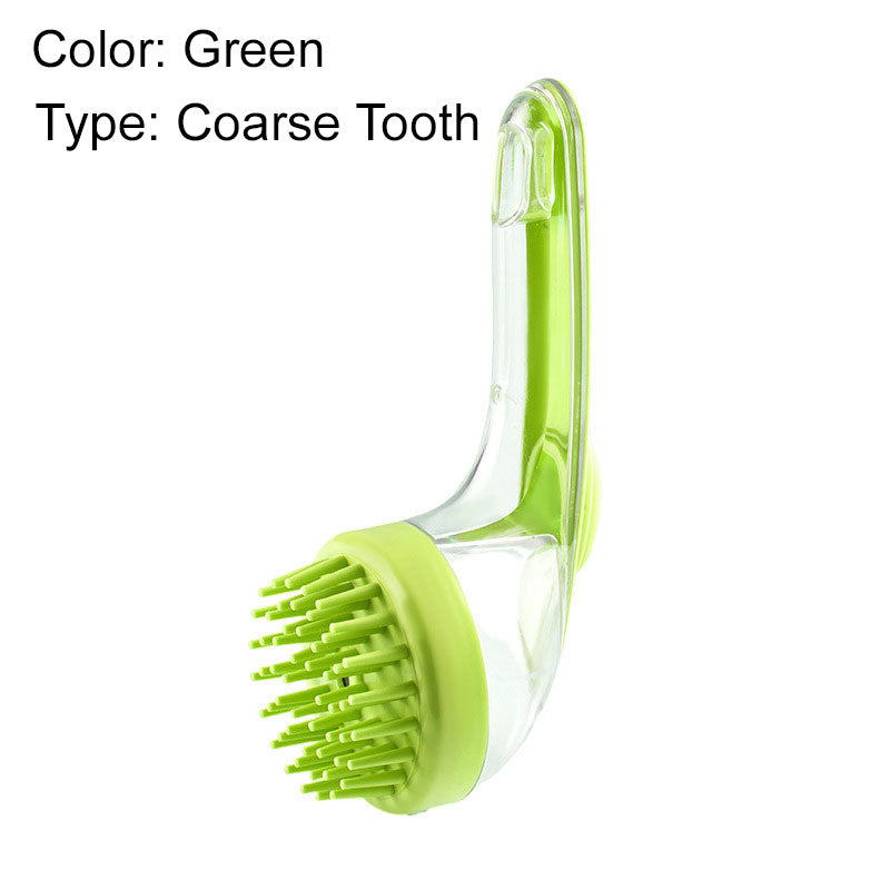 🔥🐶Pet Bath Brush with Long Handle & Shampoo Dispenser🌿