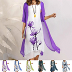 🔥Women's Two-Piece Floral Print Suit Dress