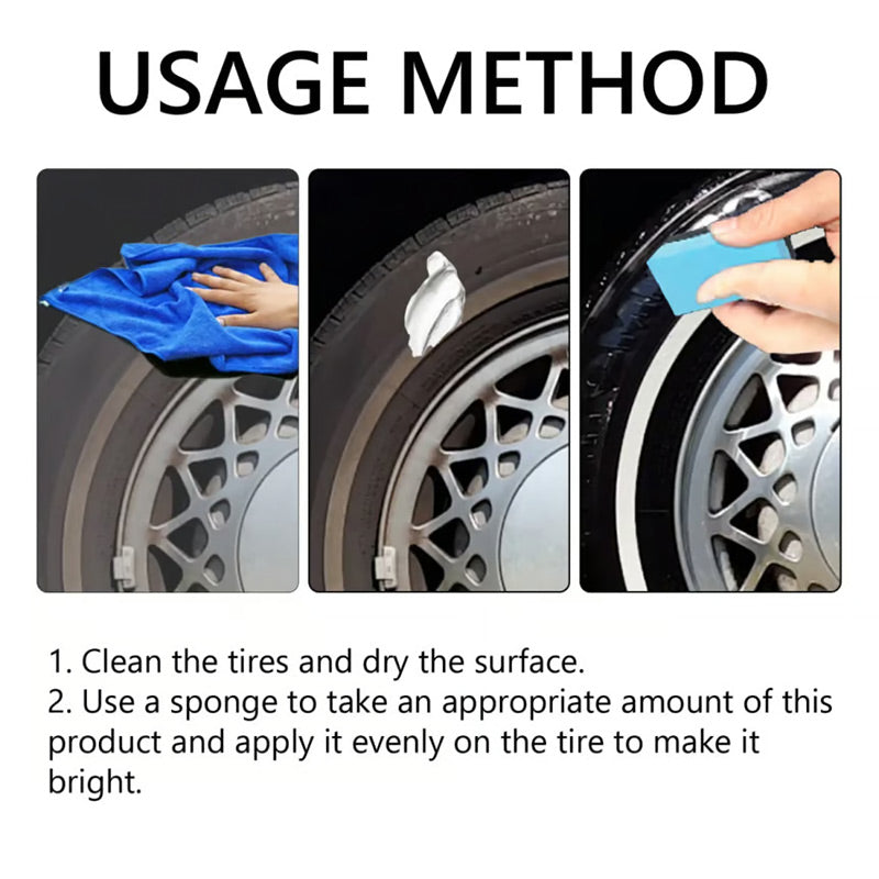 Versatile Lasting Hydrophobic Car Tire  Polishing Cleaner Paste