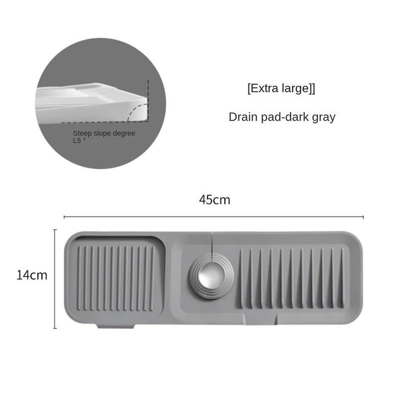 🚰💧 Kitchen Bathroom Faucet Sink Splash Guard Mat – Silicone Drip Catcher, Thickened Waterproof Drain Pad – 2 Sizes ✨