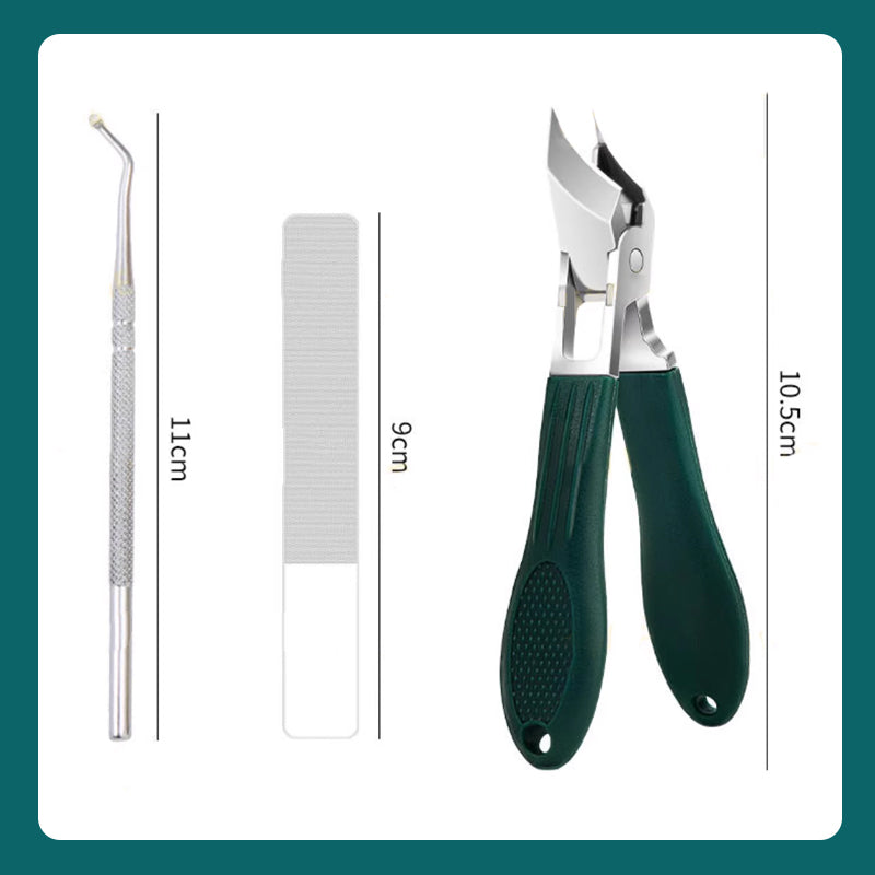 🔥 Anti-Splash 25° Slant Edge Nail Clipper 3-Piece Set
