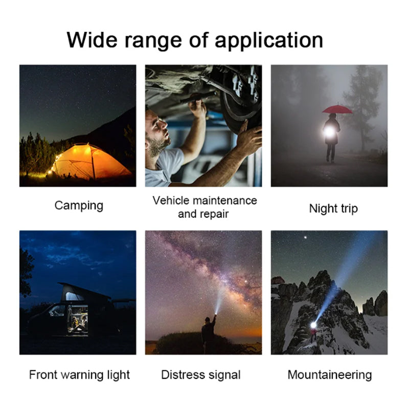 Rechargeable Flashlight with Dual Arc Lighter