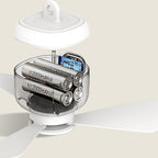 Rechargeable ceiling fan with LED lights 🌬️✨