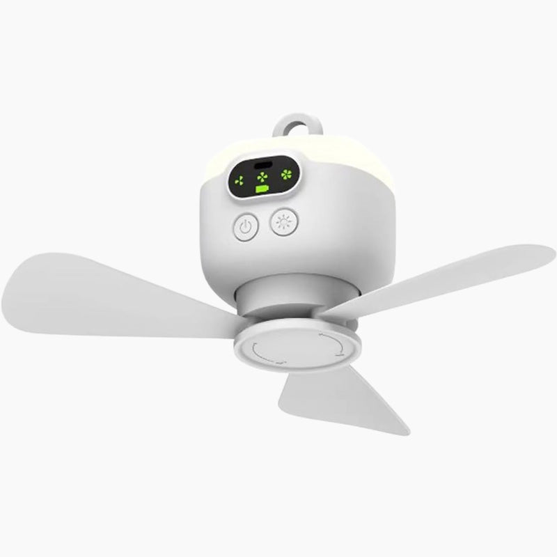 Rechargeable ceiling fan with LED lights 🌬️✨