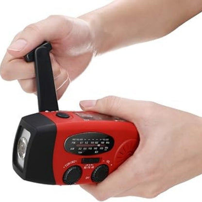 Multifunctional Portable Solar Emergency Radio – Power Bank, Hand Crank & Weather Alert for Outdoor & Crisis Preparedness