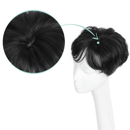🔥SHORT NATURAL HAIRPIECE FOR THE TOP OF THE HEAD
