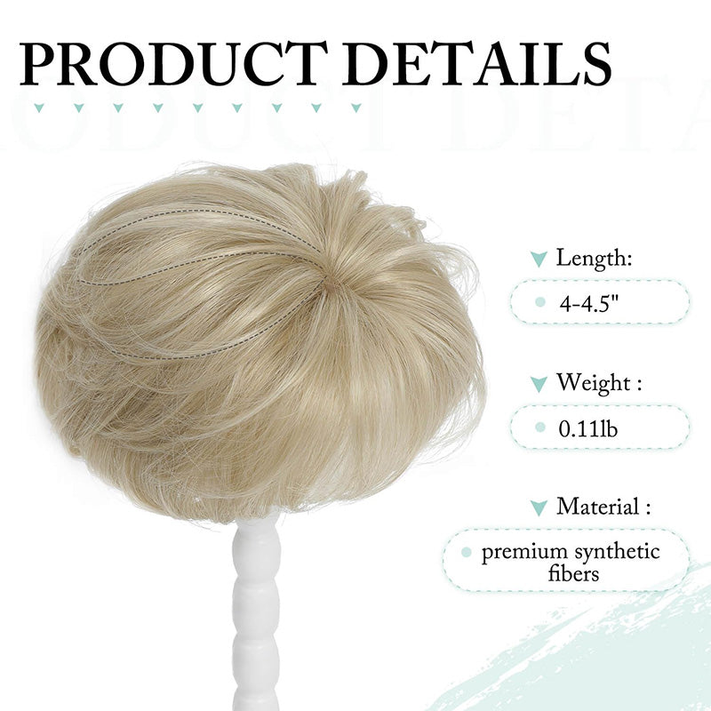 🔥SHORT NATURAL HAIRPIECE FOR THE TOP OF THE HEAD