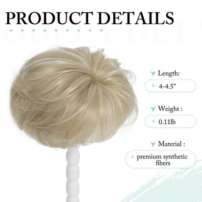 🔥SHORT NATURAL HAIRPIECE FOR THE TOP OF THE HEAD