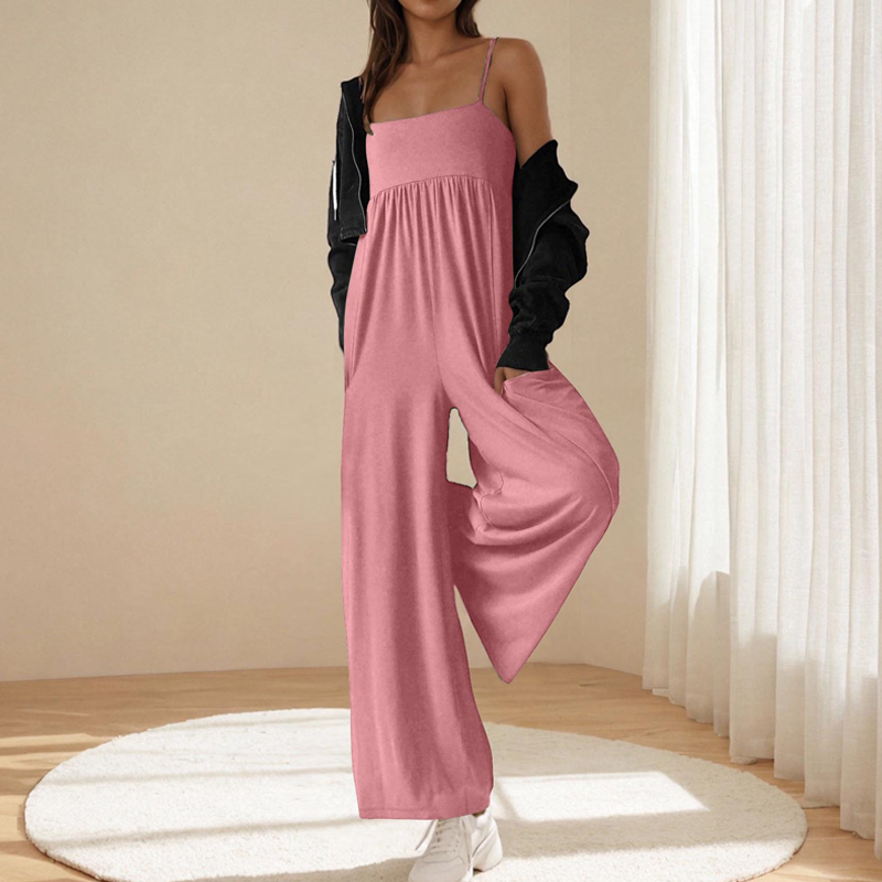 ✨ Beach Backless Jumpsuit – Strappy, Wide-Leg, Flowy 🏖️