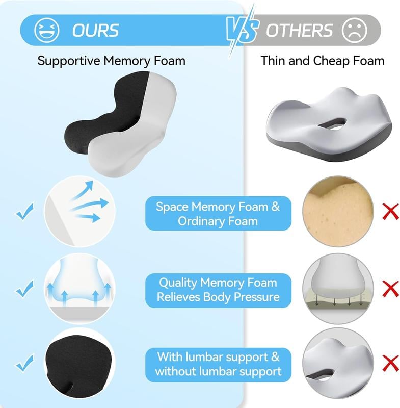 Non-Slip Memory Foam Seat💺