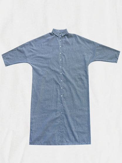 【Relaxed】Striped Cardigan Loose Large Size Irregular Dress